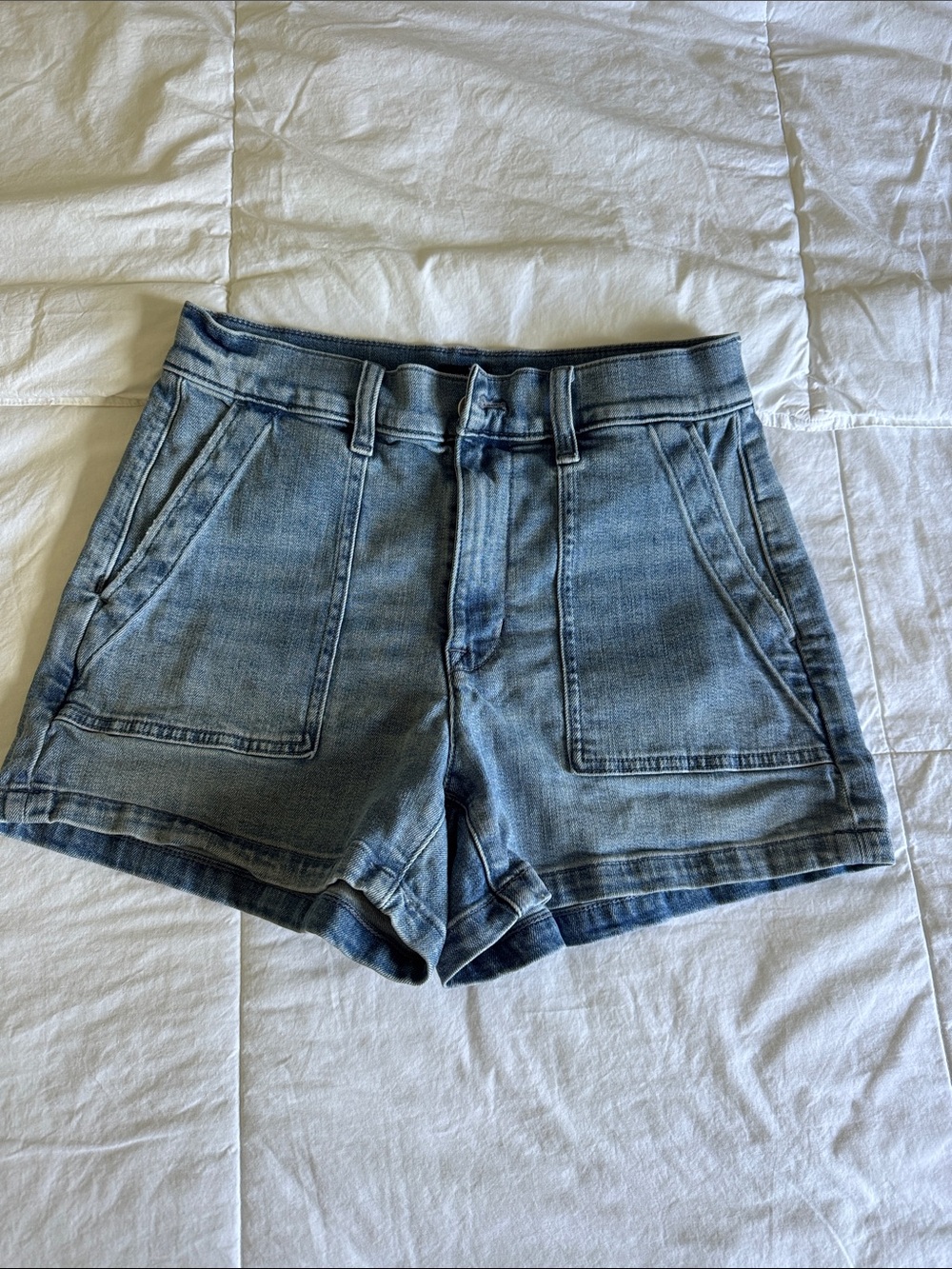 J. Crew Mid-Rise Light Blue Denim Shorts